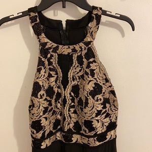 Gold and black formal dress